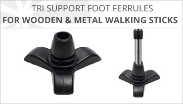 TRI SUPPORT WALKING STICK RUBBER FERRULES